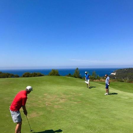 Apartamento Hameau Des Amandiers - Vue Mer, Golf Et Vignes Saint-Cyr-sur-Mer Exterior foto